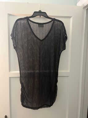 Jordan Taylor Black Mesh Swim Coverup